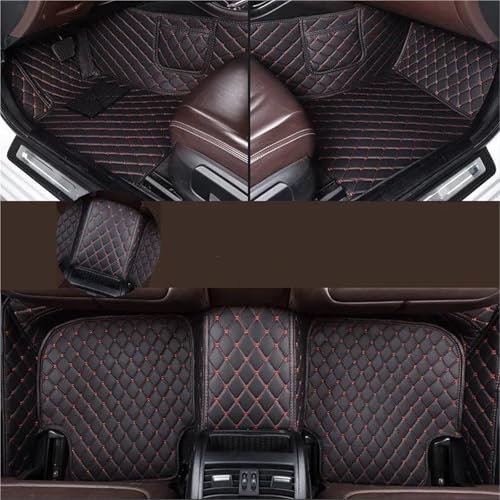 FLORENTER Fußmatten Auto-Fußmatten Für Alfa Für Romeo 159 2006–2012 Verbesserte Version Fuß-Autoteppiche Individuell Angepasst fußmatten Auto(Schwarz Rot)