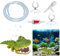 Aquarium Deko Luftsprudler Krokodil, Aquarium Krokodile Sprudler Stein Dekorationen, Aquarium Krokodil Ornament Aquarium Luft Sprudler Stein Deko mit Schlauch und Steuerventile Zubehör
