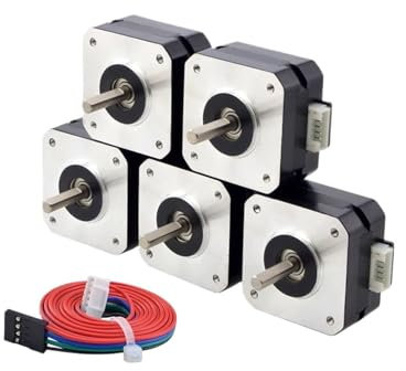 Nema 17 Stepper Motor 23mm 17Ncm 1A Nema17 Step 42 Motor for CNC Extruder 3D Printer Motor(5PC 17HE08-1004S)
