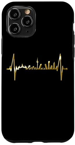 Madrid Skyline Heartbeat Spain Silhouette I Love Madrid Case for iPhone 11 Pro
