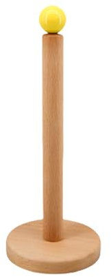 Pasdrucn 12.8x12.8x31.5 Küchenrollenhalter Stehend Hölzern, Küchenrollenhalter Stehend Aus Holz, Küchenrollenhalter Aus Holz, Hölzern Küchenrolle Halter Küchenpapierhalter (Gelb)