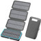 Caricatore Solare 27000mAh Power Bank Wireless - 22,5W Ricarica Rapida USB-C Batteria Esterna con Tre Uscite USB PD 4.0 QC 3.0 e 4 Pannelli Solari per Smartphone Tablet (Blu)