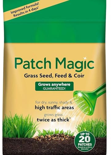 AMK® Miracle Gro Patch Magic Lawn Repair 1.5kg Bag 3 in 1 Grass Seed Fertiliser Coir Mix Fixes Bare Patches Fast Germination