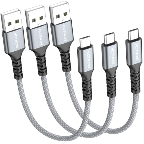 HOTNOW Cable Micro USB 0.3m 3 piezas,30cm Android Movil cargador micro usb | Cable Micro carga rápida Compatible con Samsung Galaxy S7 S6,Sony,HTC,Motorola,MP3,PS4,kindle y más dispositivos Micro.