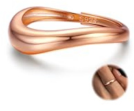 HMJGDHX Silberringe für Damen, Verstellbarer Bandring aus Sterlingsilber, 14 Karat vergoldet, gewellter Daumenring, Silber/Gold, Verlobungsringe für Damen, Ehering mit Box