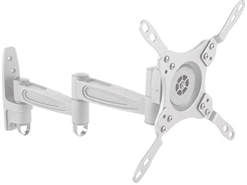 Intecbrackets - White cantilever arm swivel and tilt TV bracket fits 17 19 20 22 23 24 26 32 34 37 39 40 TV fits White LG Samsung Sony Toshiba Finlux Bush Logik LED & LCD TVs