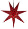 GURU SHOP Faltbarer Advents Leucht Papierstern, Weihnachtsstern 60 cm - Menora 7 Bordaux, Papiersterne 60 cm