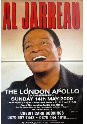 AL JARREAU – London Apollo 2000 – 100 x 150 cm zeigt/Poster
