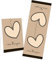 Logbuch-Verlag 10 Aufkleber Sticker VON HERZEN braun creme schwarz - Geschenkaufkleber Mitgebsel Gastgeschenk Verzierung Verpackung