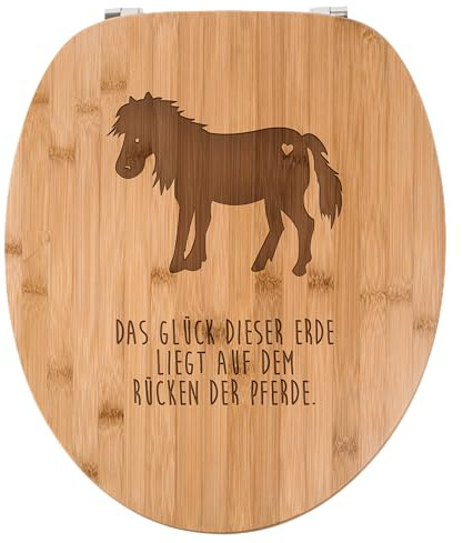 Mr. & Mrs. Panda WC Sitz Pony - Geschenk, Pferd, Pferdeäpfel, Klobrille, Toilette, Reiterferien, Klodeckel, WC-Sitz, Toilettendeckel