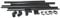 Floplast (BLACK) HALF SHED MINI Guttering Pack 2 metre (6FT) inc 50mm Downpipes & 76mm Miniflo Guttering for shed, porch, conservatory, out building, etc BLACK