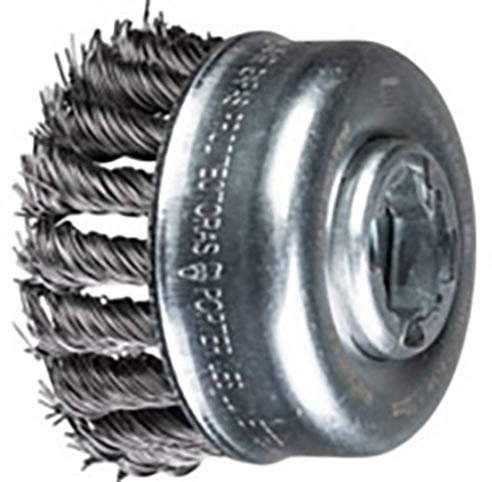 PFERD Topfbürste, ø 65mm, gezopft, 0,50mm Edelstahldraht, X-LOCK-Aufnahme, 43305028 – für schnelle und komfortable Werkzeugwechsel