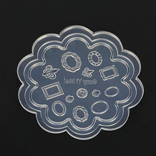 Moules à ongles en acrylique, modèles d'art d'ongle 3D Silicone Acrylic Nail Sculpted Manucure Tool for DIY 3D Nail Art Decorations(Cadre photo)