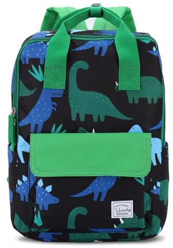 VASCHY Schulranzen für Mädchen und Jungen, leicht, Rucksack für Kinder, Jungen, Mädchen, 4-8 Jahre, bequem, A4-Rückenlehne, Schultasche, für Kindergarten, Reise, mit Brustgurt und Seitentaschen