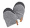 WENKO Topfhandschuhe Ada Mini, 1 Paar Kochhandschuhe mit Handflächen aus Neopren für einen sicheren Umgang mit heißen Backblechen, Formen und Töpfen, waschbar, (BxHxT): 14 x 19, 5 cm, Grau/Schwarz