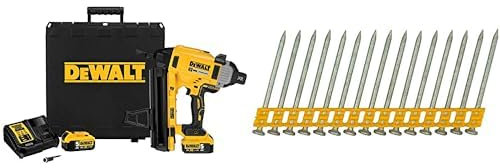 DEWALT - Cloueur Béton/Acier XR 18V 5 Ah - DCN890P2-QW & DEWALT Pointes Béton Standard pour Cloueur DCN890, 2.6x50mm Argent, DCN8901050