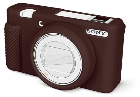 Rieibi ZV-1F Case, Soft Silicone Protective Camera Case for Sony ZV1F/ZV-1M2/ZV-1 Mark II, Lightweight Brown Camera Case