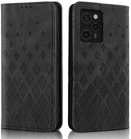 CASAFUNY Coque pour Xiaomi Redmi Note 12 Pro 5G Housse Etui Portefeuille Xiaomi Poco X5 Pro 5G Protection Etui à Rabat Premium en Cuir PU Clapet Case Porte Carte Magnétique Étui, Noir