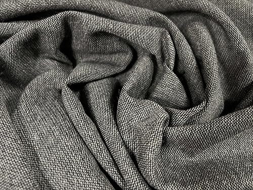 Wollmischgewebe, Tweed-Stoff, Meterware, einfarbig, Schulgrau