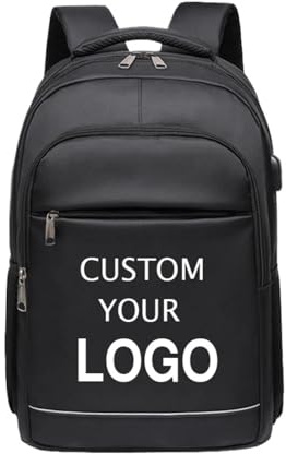 Personalised Logo Backpack Men Custom Print Weekend Work Travel Bag Laptop Business School Casual Bag for Gift