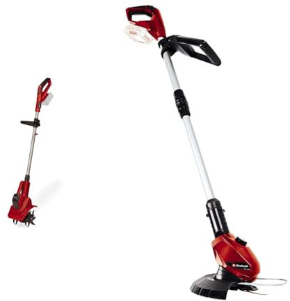 Einhell Motozappa a batteria, 18 V, agli ioni di Li, regolazione della velocità & Ge-Ct 18 Li Solo Tagliabordi A Batteria Power X-Change 18V, Rosso