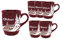 Van Well 6er Set Glühweinbecher rot mit Motiv und Eichstrich 0,2L - Keramik klassische Weihnachtsmarkt Tasse mit Wintermotiv I Glühweintassen mit Henkel I Profi Gastronomiebedarf Feuerzangenbowle