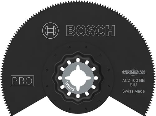 Bosch 1x Lame pour outil multifonctions PRO Multi Material ACZ 100 BB (pour Vinyle stratifié solide, PVC, Bois clouté, Ø 100 mm, Professional Accessoire Outil multifonction)