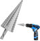 Set Broca Escalonada 4-32mm/15 Pasos, HSS Titanio, Vástago Triangular, Acero de Alta Velocidad, Taladrar en Acero, Madera, Latón, Aluminio, PVC para corte de perforaci
