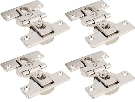 Be In Your Mind 4pcs Cabinet Door Folding Double Door Panel Hinge 180 Degree Hinge Support Cabinet Door Flip Cover 65x50x21mm for Folding Table Flip Board Table