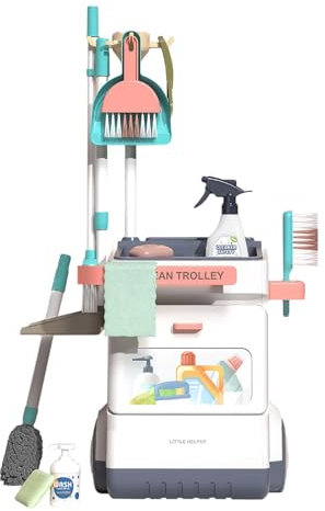 Bohany Juguetes de Limpieza para niños de 2 a 4 años, Juego de Limpieza para niños de 1 a 3 años | Juego de Limpieza y Escoba para niños pequeños de 15 Piezas, Juguetes de Limpieza para bebés | Juego