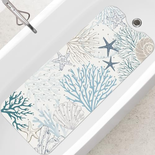 SHUCHING Alfombra Bañera Antideslizante Coral 100 X 40 cm