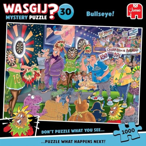 Wasgij Mystery 30 Bullseye, Anspruchsvolles & Kniffliges 1000 Teile Puzzle | Für Erwachsene - Recycelter Karton – Einzigartiges Geburtstags - Jumbo