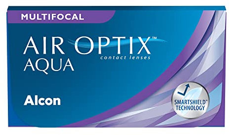 Air Optix Aqua Multifocal Monatslinsen weich, 6 Stück, BC 8.6 mm, DIA 14.2 mm, ADD MED, -2,25 Dioptrien