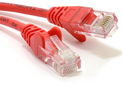 kenable Red Network Ethernet RJ45 Cat5E-CCA UTP PATCH 26AWG Cable Lead 5m [5 metres]