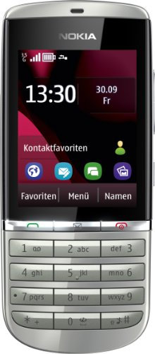 Nokia Asha 300 SIM free mobile phone silver white