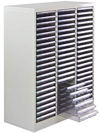 ADB Metall Schubladenschrank, Schubladencontainer, Schubladen-Box, für Büro Home Office, herausnehmbare PVC Schübe, Schreibtisch Container, SC3x21, auch für Werkstatt, Hergestellt in der EU