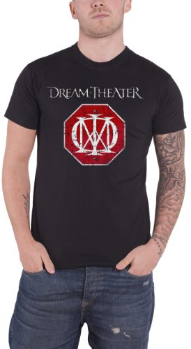 Live Nation Men's Dream Theater - Logo Crew Neck Short Sleeve T-Shirt, Black, XX-Large