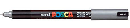 Uni Posca Marker PC-1MR Paint Glass Pen Extra Fine Bullet Tip 0.7mm Silver