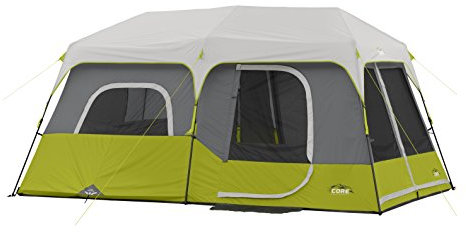 Core Instant Cabin Tent Familien-Campingzelt, rot, 14' x 9'