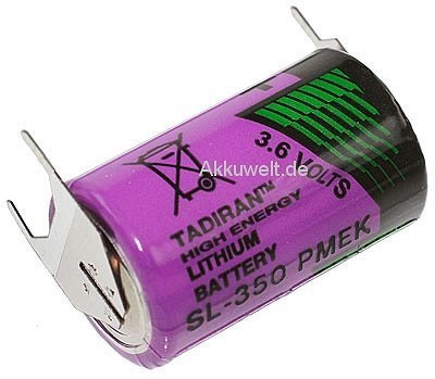 Gopacks Tadiran SL350/PT 1/2AA (Mignon) 3er Print Lithium Batterie Battery Bateria