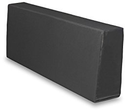 TexDeko Rückenkissen 120x43x20/15cm für Palettenkissen In- & Outdoor wasserabweisend Bezug mit Reißverschluss waschbar (Anthrazit)