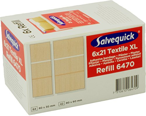 Salvequick extra große Textilpflaster, 6 Refills à 21 St.