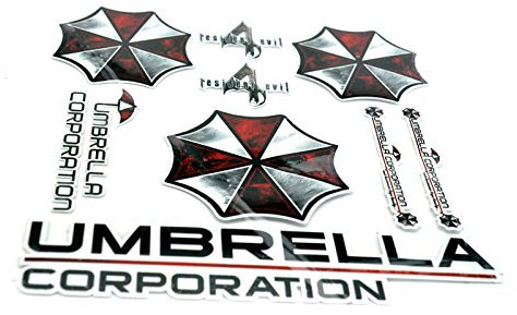 Umbrella Corporation Biohazard Resident Evil Auto Aufkleber Decal Legen Zwei