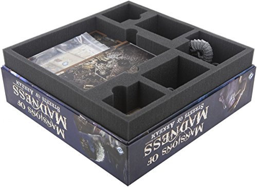 Feldherr Schaumstoff-Set kompatibel mit Villen des Wahnsinns 2. Edition Straßen von Arkham (Streets of Arkham) Brettspielbox