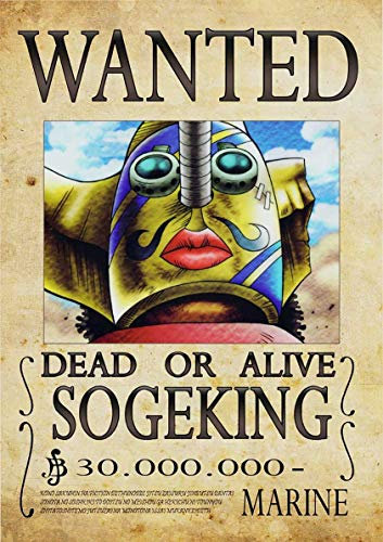 Poster One Piece Sogeking Wanted Anime Manga
