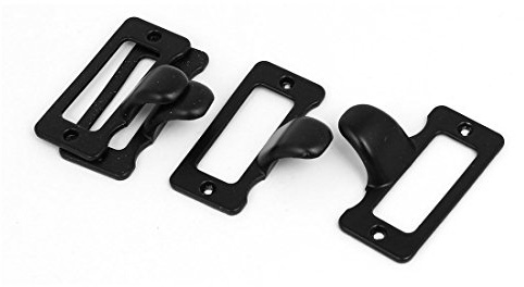 Aexit Cabinet tiroir porte-étiquette Châssis Etiquette Poignées Noir 48mm x 22mm 4PCS 921F665