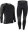 ALPIDEX Herren Funktionswäsche Thermounterwäsche Skiunterwäsche - atmungsaktiv, wärmend und schnell trocknend, Größe:S/M, Farbe:Black-Grey