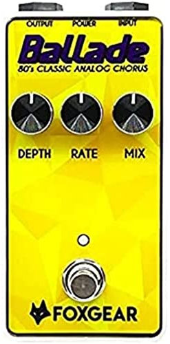 Foxgear Ballade - 80's Analog Chorus - Chorus Effect Pedal - Gelb - BLD