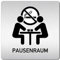 Türschilder24 XXL Schild - Türschild (B) • 125 x 125 x 1,5 mm • Pausenraum Aufenthaltsraum Teeküche Nichtraucher 002 • Aluminium Vollmaterial • 100% Made in Germany