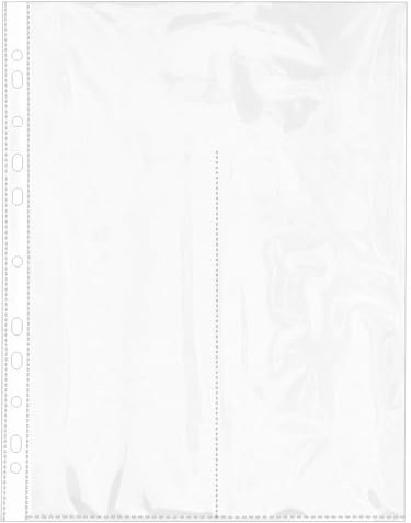 Ideen mit Herz Sammelhüllen | Klarsichthüllen | Prospekthüllen | DIN A4 | 2-geteilt | 2 Fächer je 10,9 x 30 cm | glasklar | 50 Stück | Fotohüllen | Sticker | Tickets | Briefe | Dokumente in Din lang